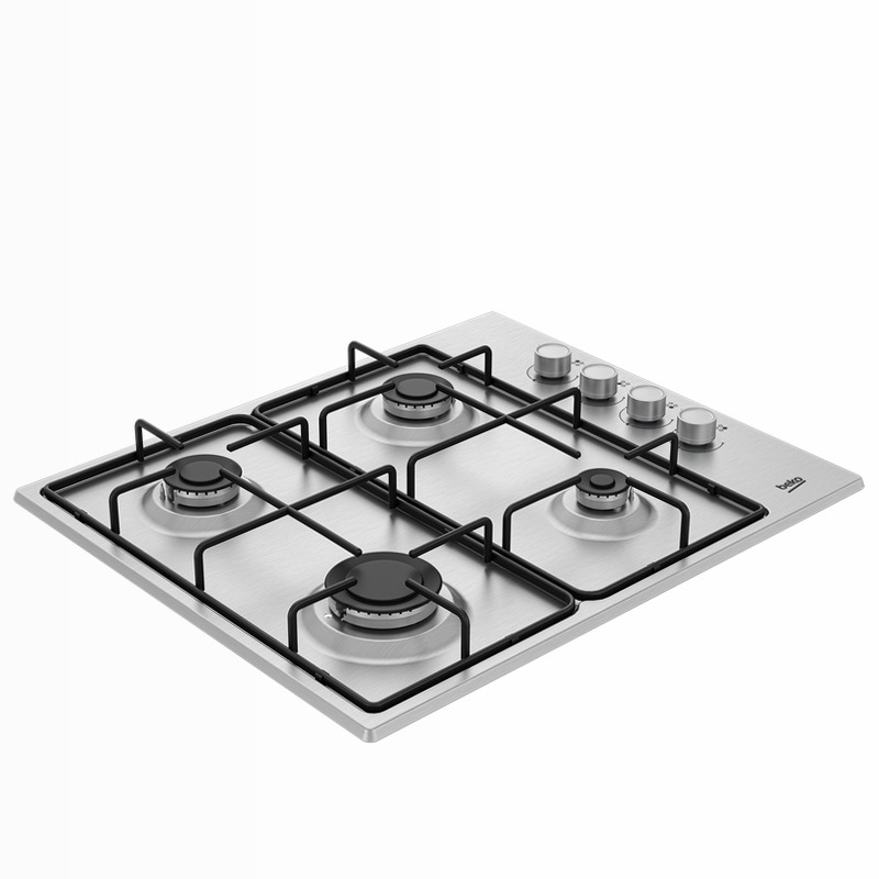 HIGG 641C3 SX: Piano a Gas 4 Bruciatori 60 cm Acciaio