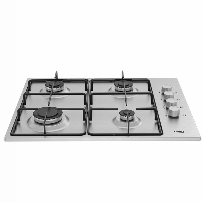 HIGG 641C3 SX: Piano a Gas 4 Bruciatori 60 cm Acciaio