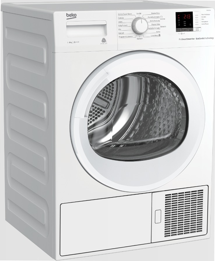 DRX832WI: Asciugatrice 8 kg a Pompa di Calore 8kg Bianco