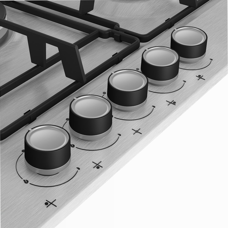 HIAW75224SXE: Piano a Gas PractiClean 75 cm Acciaio 4