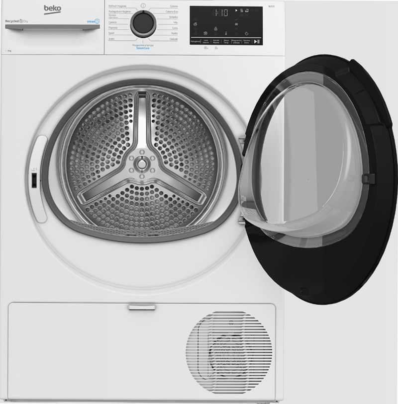 Asciugatrice 8kg Classe C a Pompa di Calore Bianco