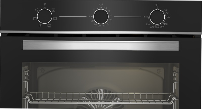 Forno Assistito con Ventola 60 cm, 72 L A Nero