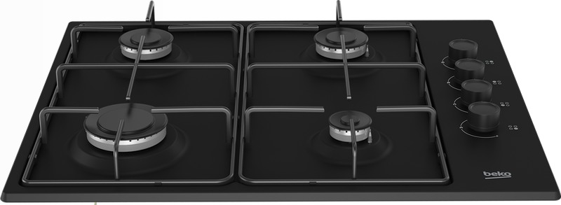 HIGG 64123 SB: Piano a Gas 4 Bruciatori 60 cm Nero
