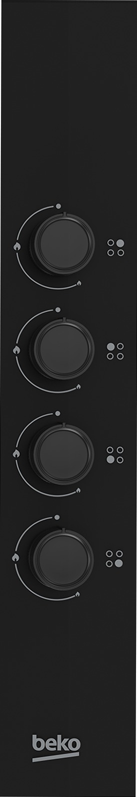 HIGG 64123 SB: Piano a Gas 4 Bruciatori 60 cm Nero