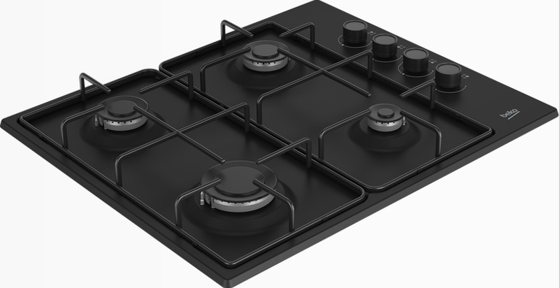 HIGG 64123 SB: Piano a Gas 4 Bruciatori 60 cm Nero