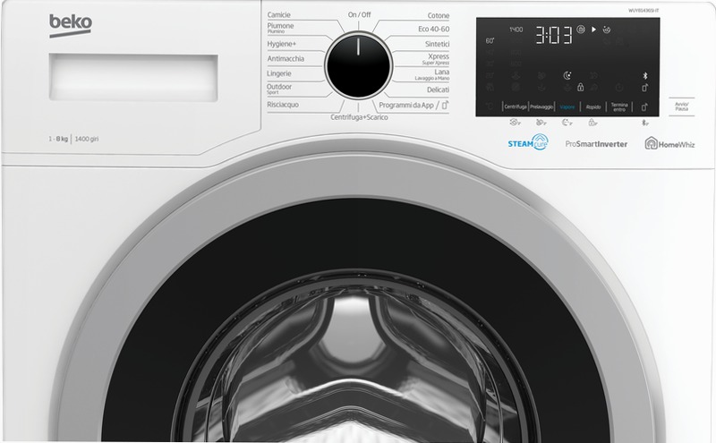 Lavatrice a Vapore SteamCure™ WUY81436SI-IT 1400rpm 8kg Bianco