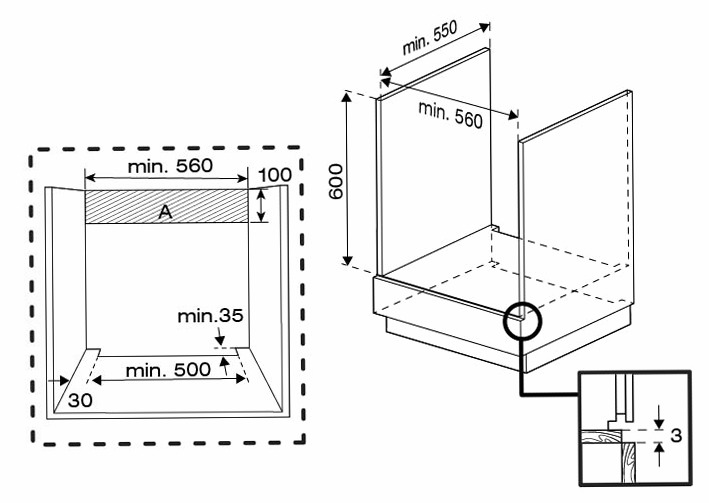 Forno Termoventilato 60 cm, 72 L A Acciaio