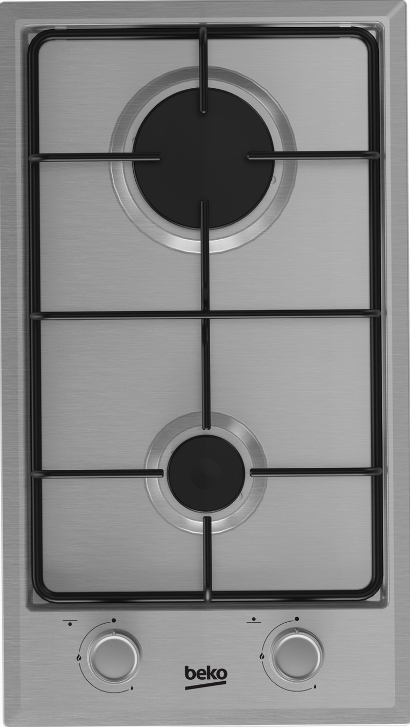 HDCG 32220 FX: Piano a Gas 2 Bruciatori 30 cm Acciaio