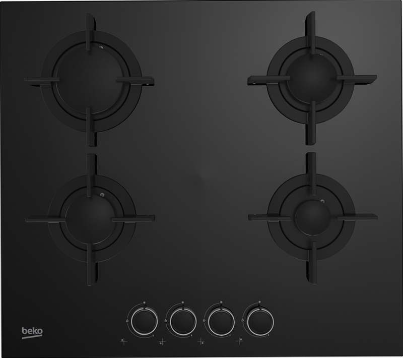 HILG 64222 S: Piano a Gas 4 Bruciatori 60 cm Nero