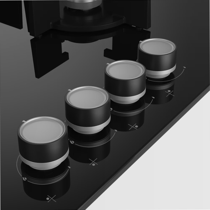 HILG 64222 S: Piano a Gas 4 Bruciatori 60 cm Nero