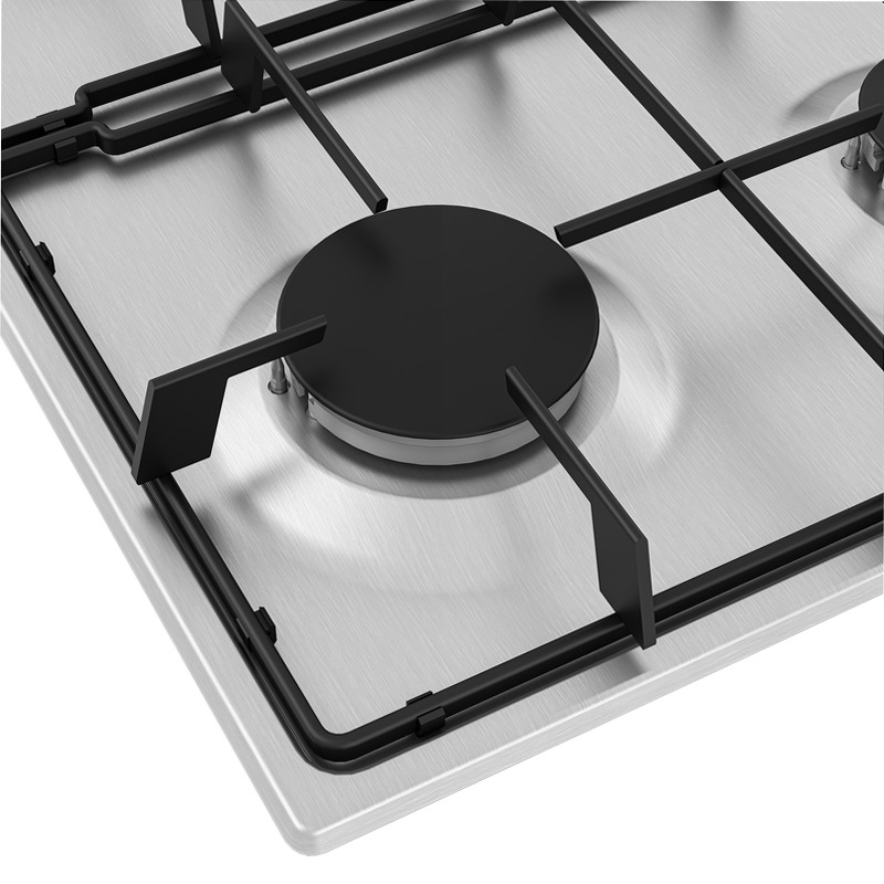 HIAG64223SXE: Piano a Gas PractiClean 4 Bruciatori 60 cm Acciaio