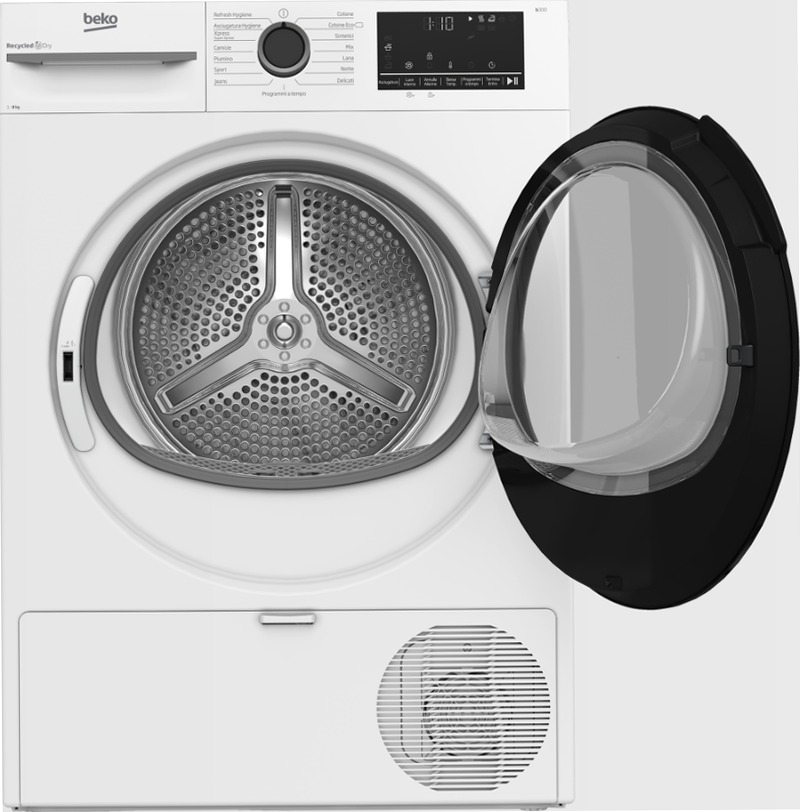 Asciugatrice 8kg Classe C Motore Inverter AMBMT481BI Bianco