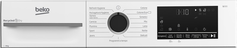 Asciugatrice 8kg Classe C Motore Inverter AMBMT481BI Bianco