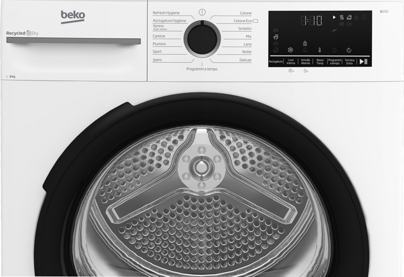 Asciugatrice 8kg Classe C Motore Inverter AMBMT481BI Bianco