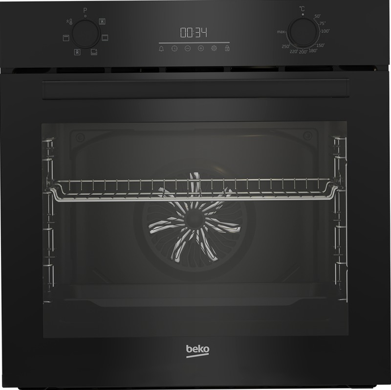 Forno Assistito con Ventola 60 cm, 72 L A Nero