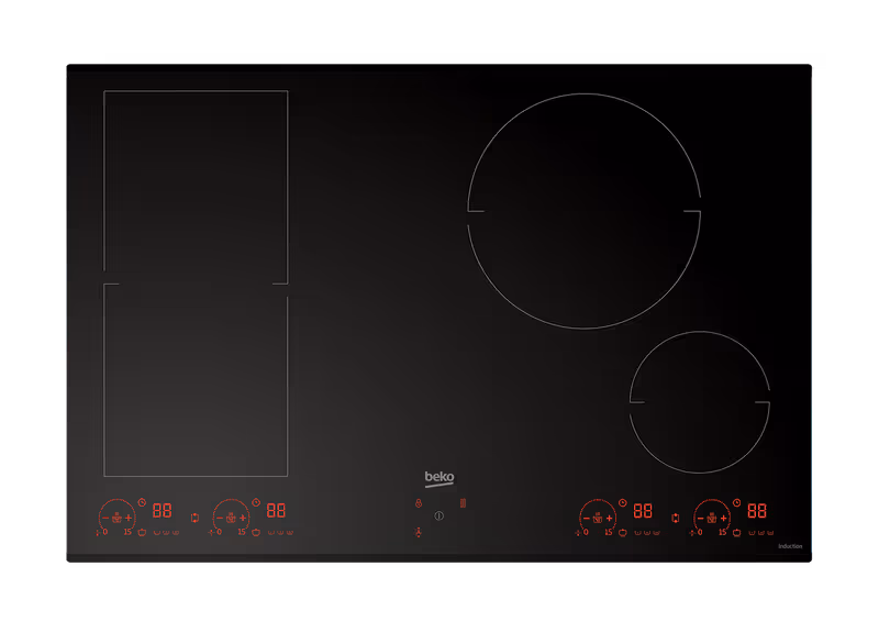 HII 84800 FHT: 80 cm Induzione Piano Cottura da Incasso Nero A 4