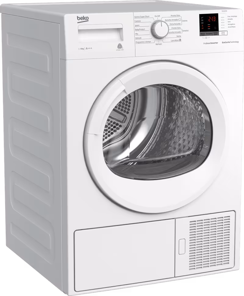 Asciugatrice a Pompa di Calore TDEX832WI 8kg Bianco