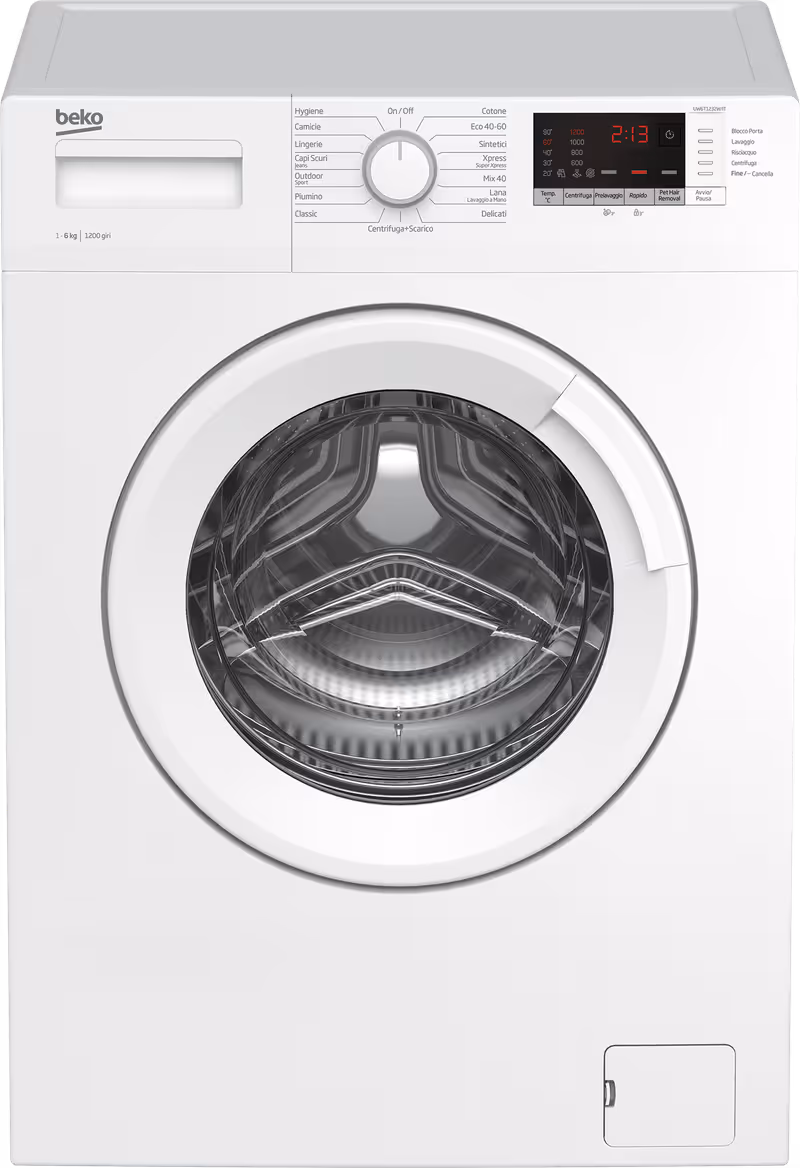Lavatrice Slim 6 kg, 1200 giri/min - UW6T1232W/IT 1200rpm 6kg Bianco