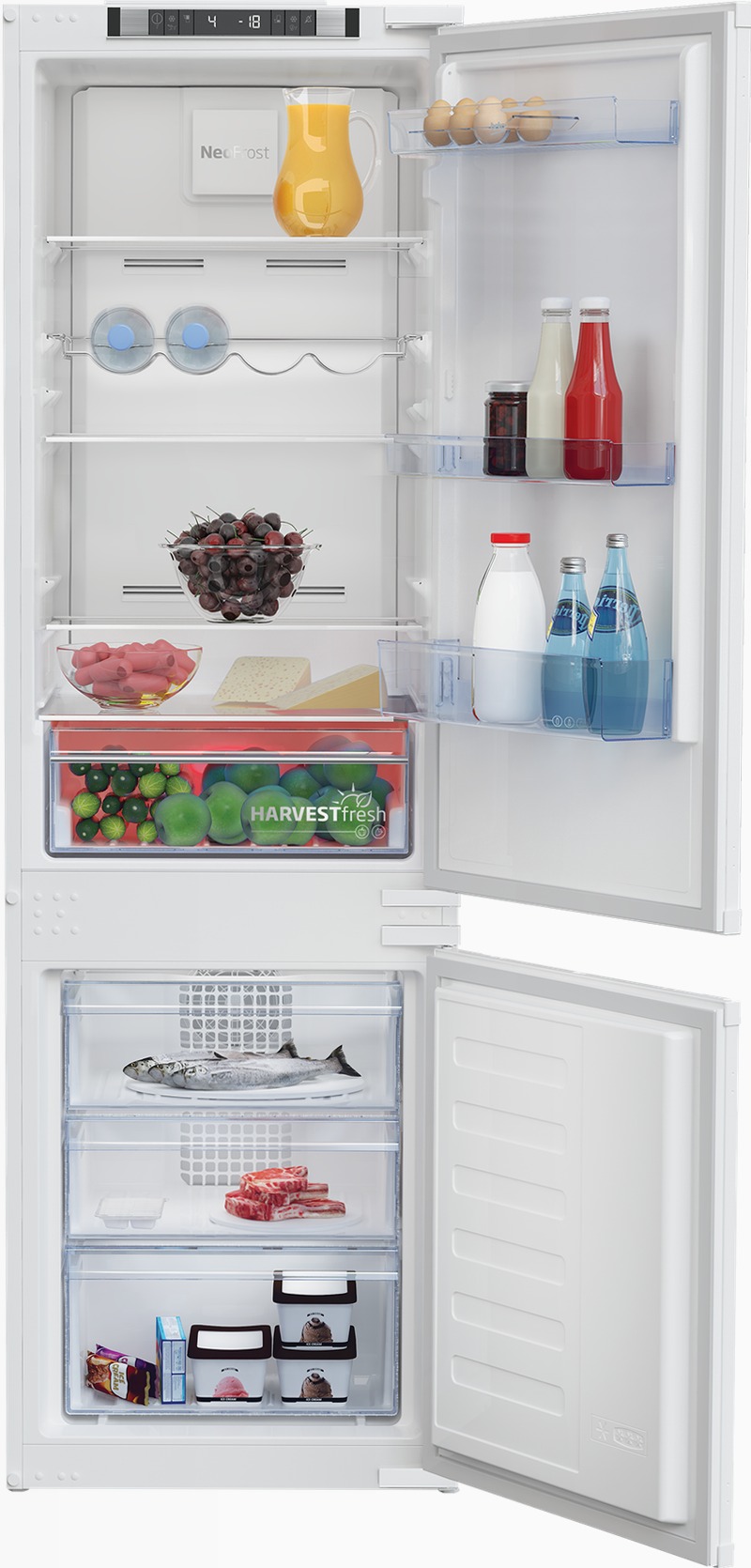BCNA275E41SN: Frigorifero Combinato Total No-Frost Bianco E 177.5lt