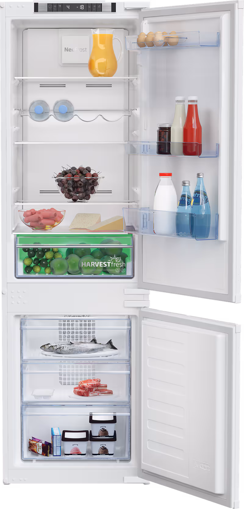 BCNA275E41SN: Frigorifero Combinato Total No-Frost Bianco E 177.5lt
