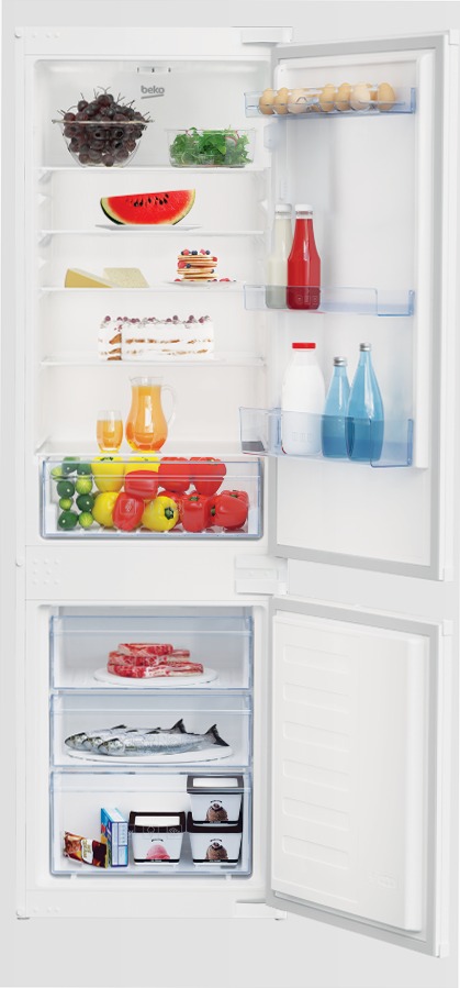 Frigorifero BCS28KFSN: Incasso Combinato, Statico, 177.5 cm Bianco Combinato 177.5lt