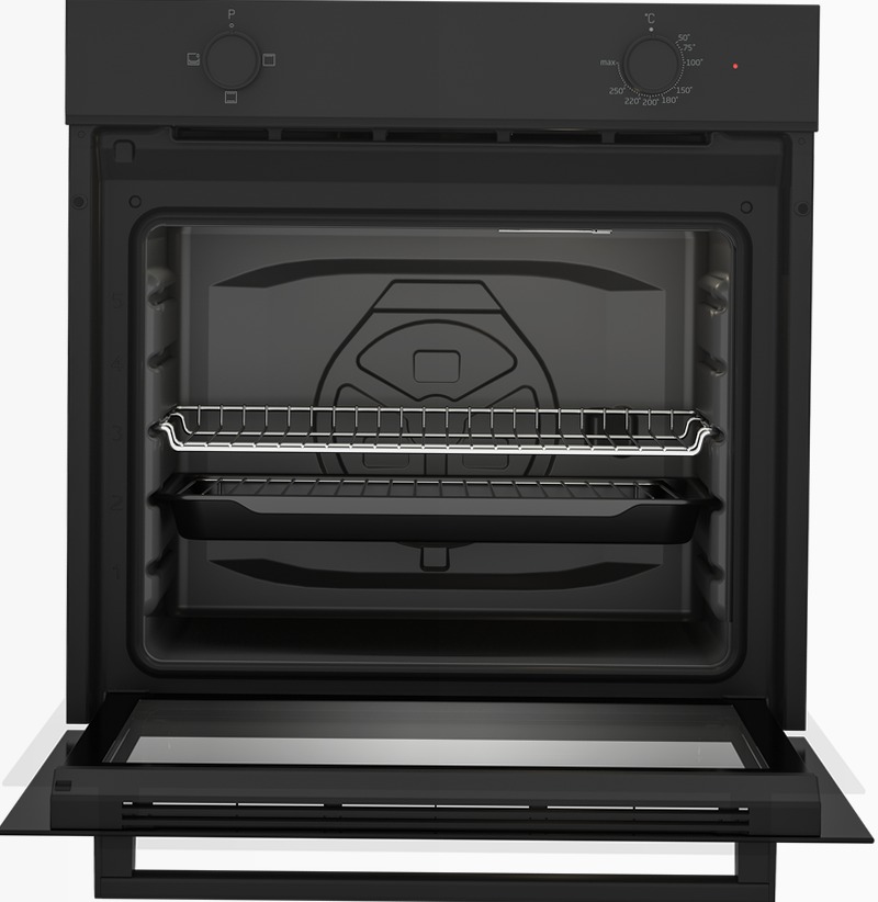 Forno Beyond Statico con Ventilazione Tangenziale BBIC11000B A Nero