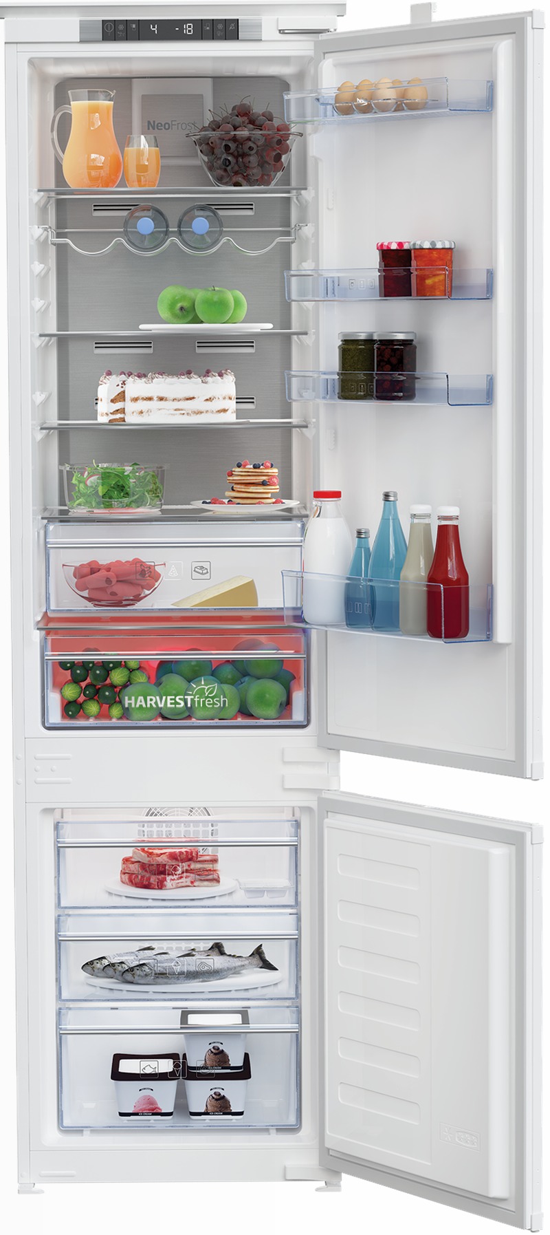 BCNA306E4SN: Frigorifero Combinato Total No-Frost Bianco E 193.5lt Incasso