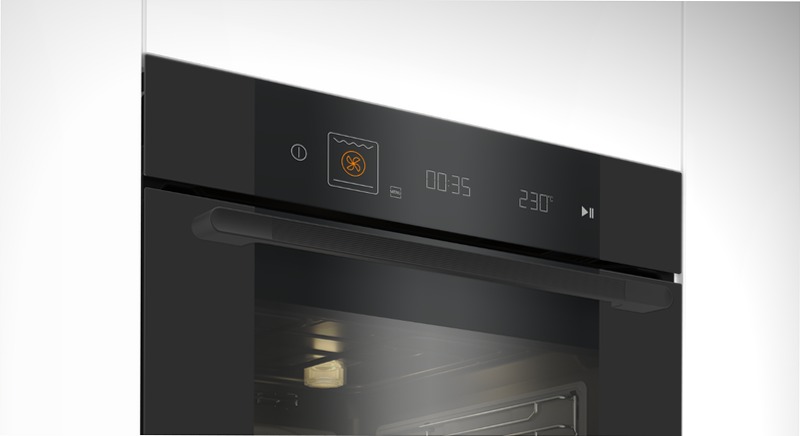 Forno Termoventilato 60 cm, 72 L A Nero