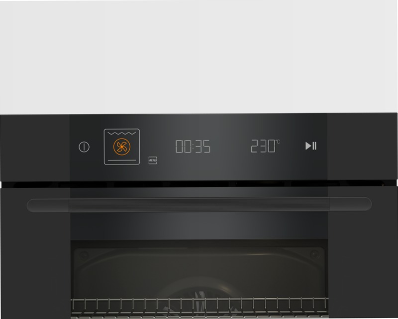 Forno Termoventilato 60 cm, 72 L A Nero