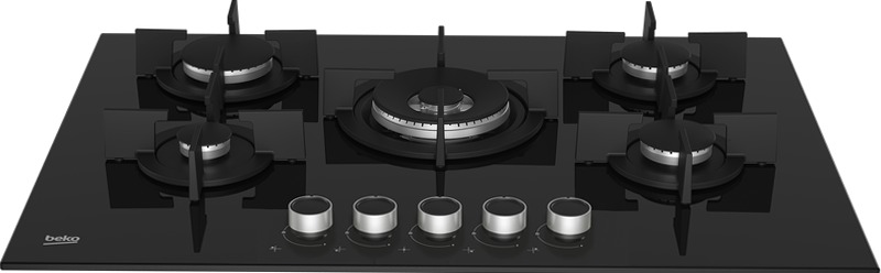 HILW 75222 S: Piano Cottura da Incasso 75 cm Nero A Gas 4