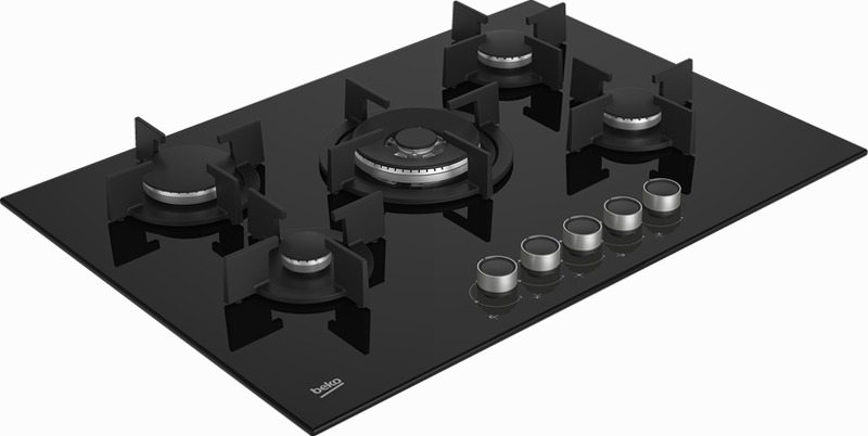 HILW 75222 S: Piano Cottura da Incasso 75 cm Nero A Gas 4