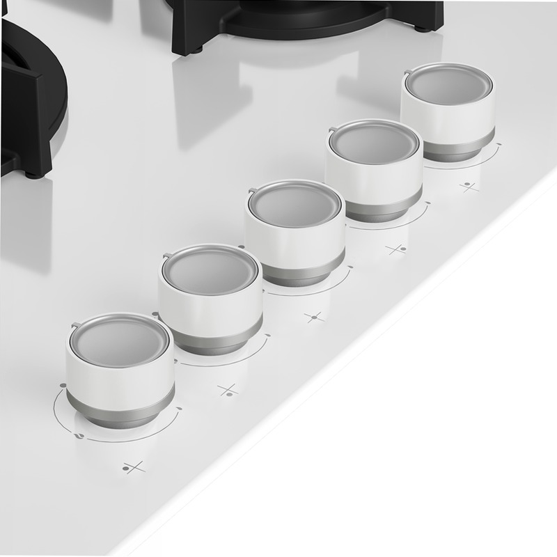 HILW 75222 SW: Piano Cottura da Incasso 75 cm Bianco A Gas 4