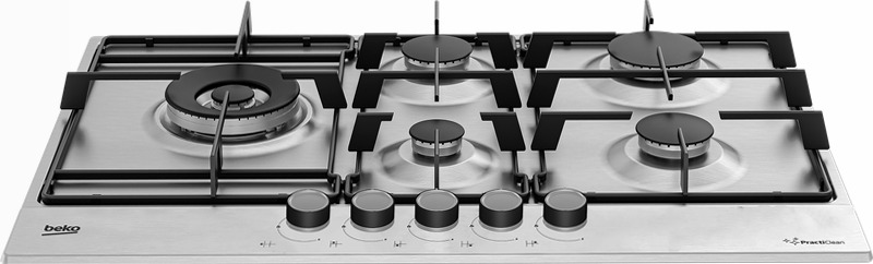 HIAL75224SXE: Piano a Gas PractiClean 75 cm Acciaio 4