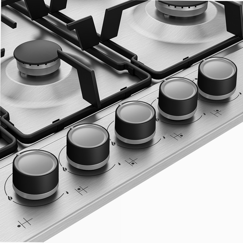 HIAL75224SXE: Piano a Gas PractiClean 75 cm Acciaio 4