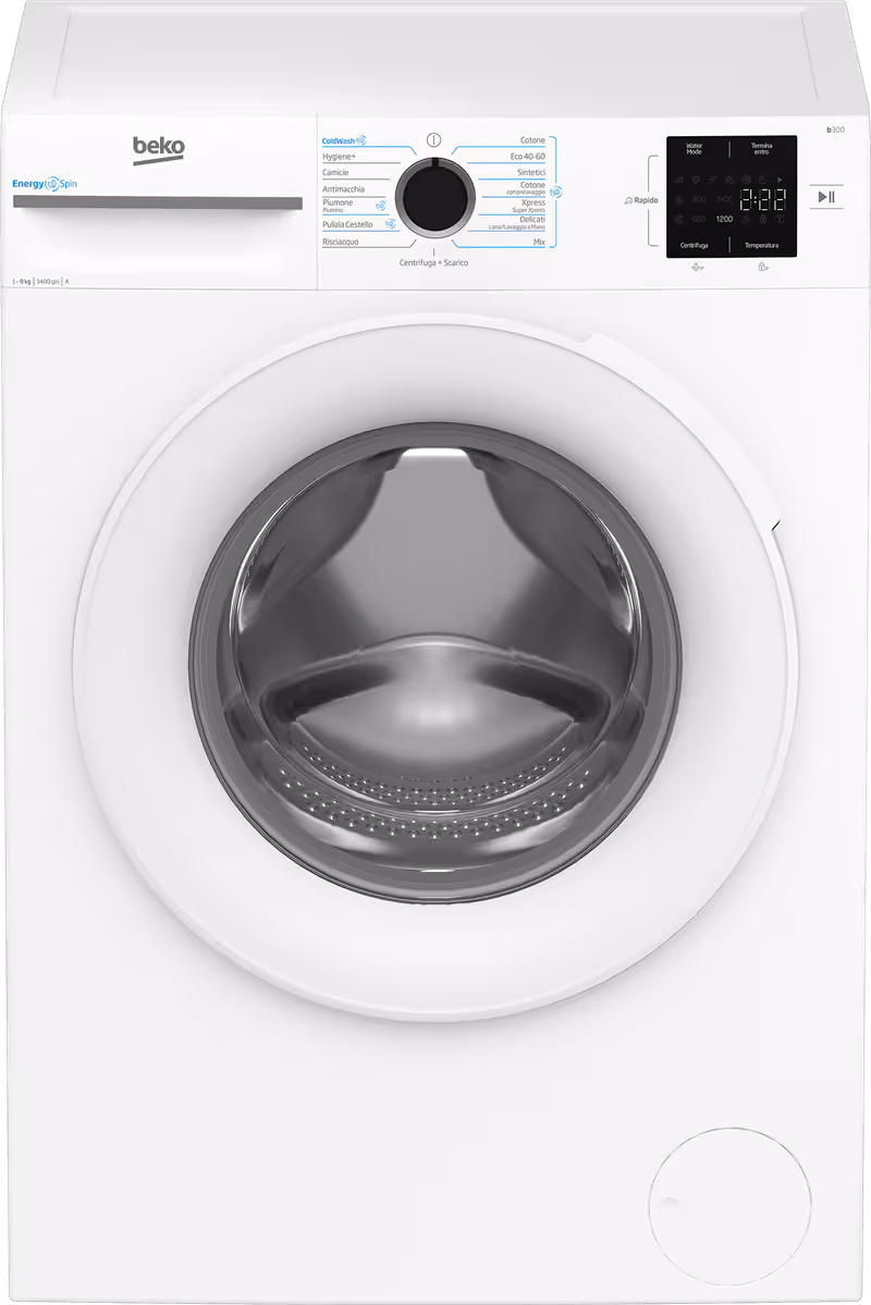 Lavatrice BMW9147EW: 9kg, Classe A-10%, 1400 Giri 1400rpm 9kg Bianco