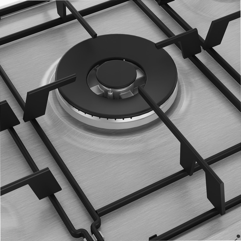 HIAW 75224 SX: Piano Cottura a Gas 75 cm Acciaio 4