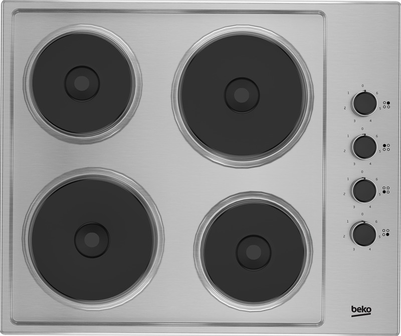 HIGE64100X: Piano Elettrico 4 Piastre 60 cm Acciaio