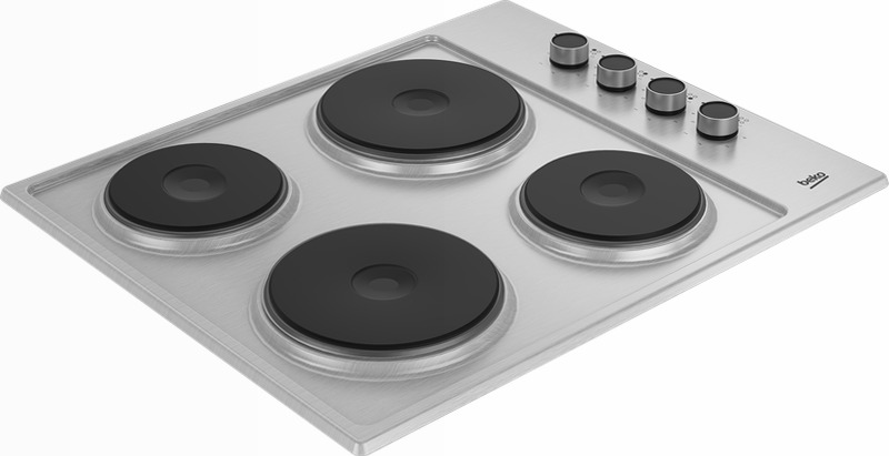 HIGE64100X: Piano Elettrico 4 Piastre 60 cm Acciaio