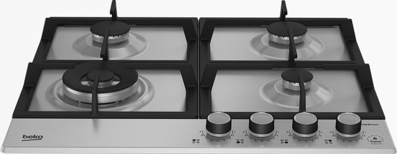 HIAW64226SXE: Piano a Gas PractiClean e FlameAdjust Acciaio