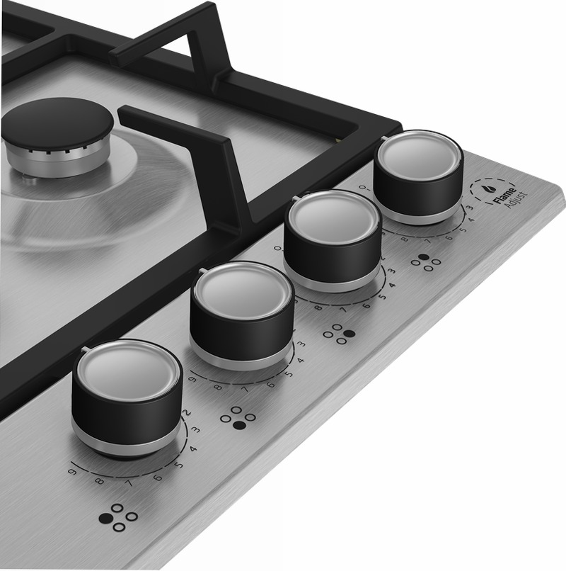 HIAW64226SXE: Piano a Gas PractiClean e FlameAdjust Acciaio
