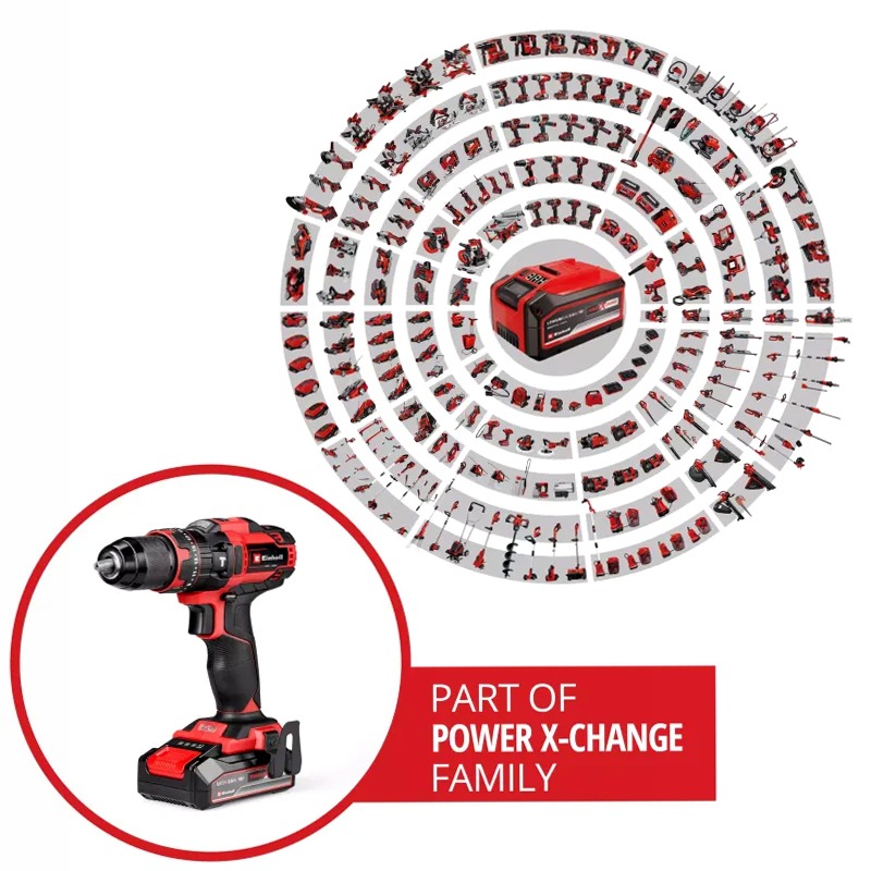 Einhell Avvitatore a percussione TE-CD 18/44 Li-i