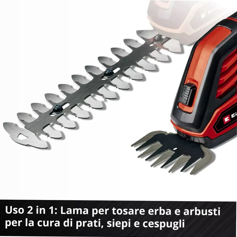 Einhell Forbici per erba e cespugli a batteria GE-CG 18/100 Li-Solo