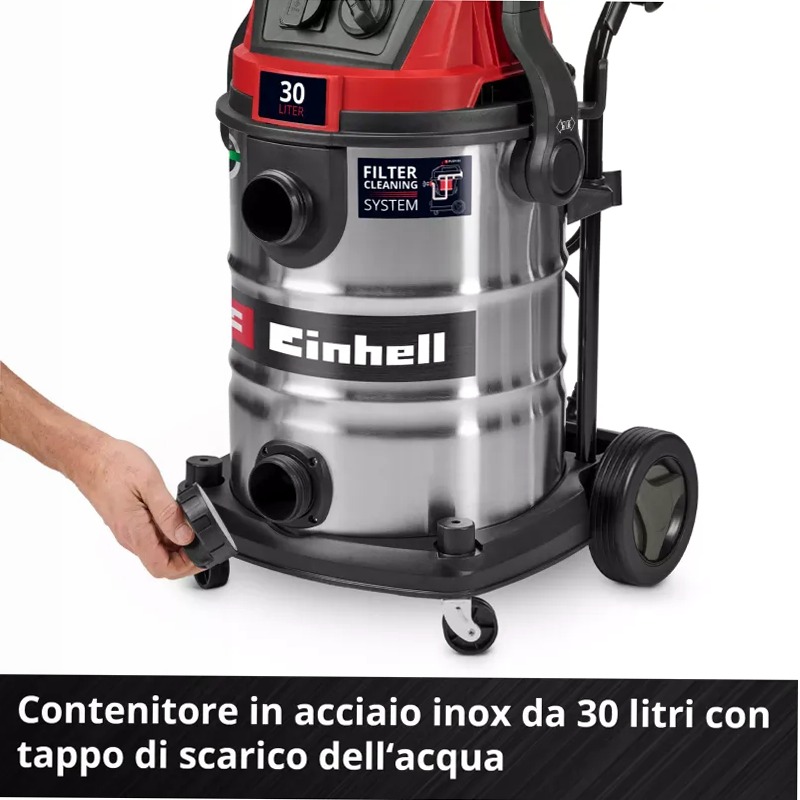 Einhell Aspirasolidi e liquidi TE-VC 3080 SACL