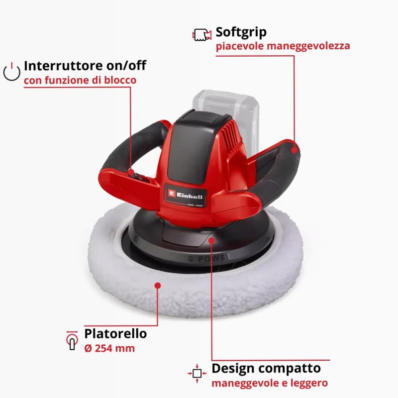 Einhell Lucidatrice auto a batteria CE-CB 18/254 Li-Solo