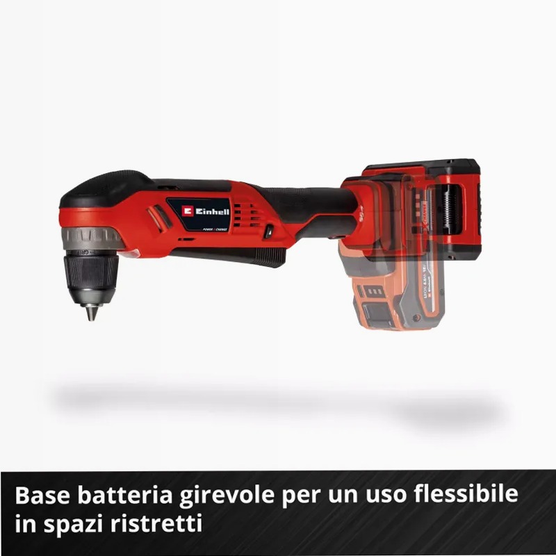 Einhell Trapano Angolare a Batteria TE-AD 18 Li - Solo