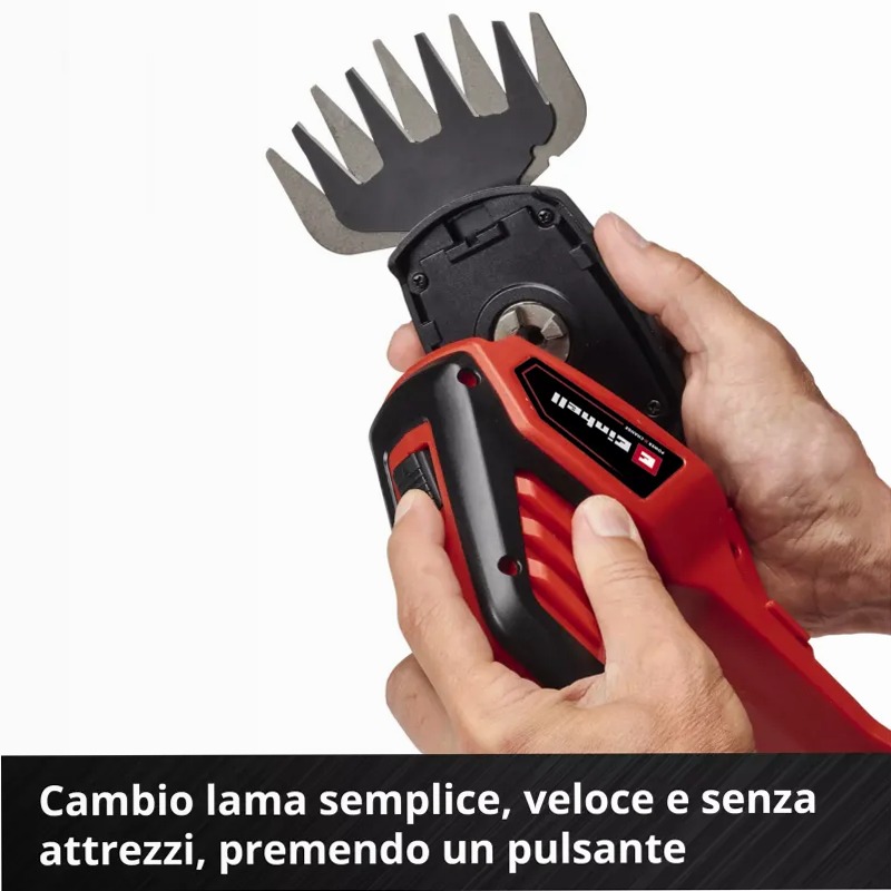 Einhell Forbici per erba e cespugli a batteria GE-CG 18/100 Li T-Solo