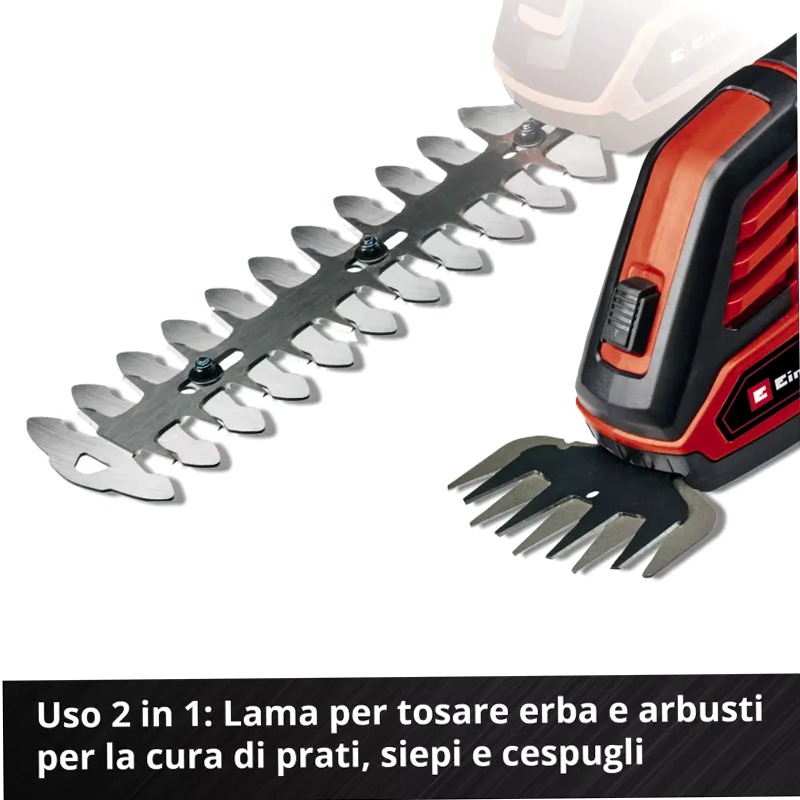 Einhell Forbici per erba e cespugli a batteria GE-CG 18/100 Li T-Solo