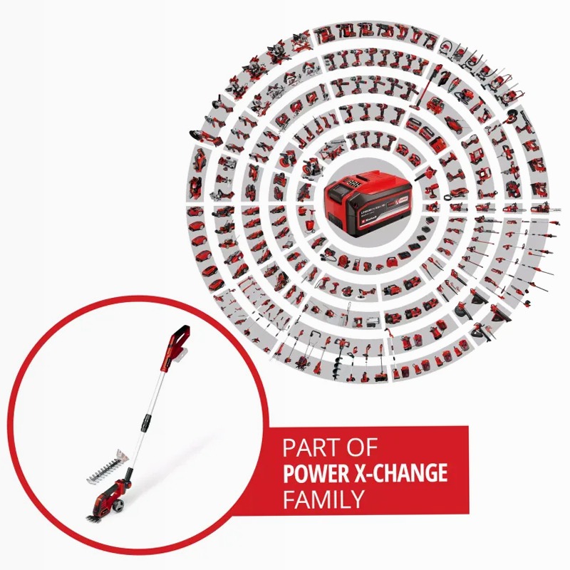 Einhell Forbici per erba e cespugli a batteria GE-CG 18/100 Li T-Solo