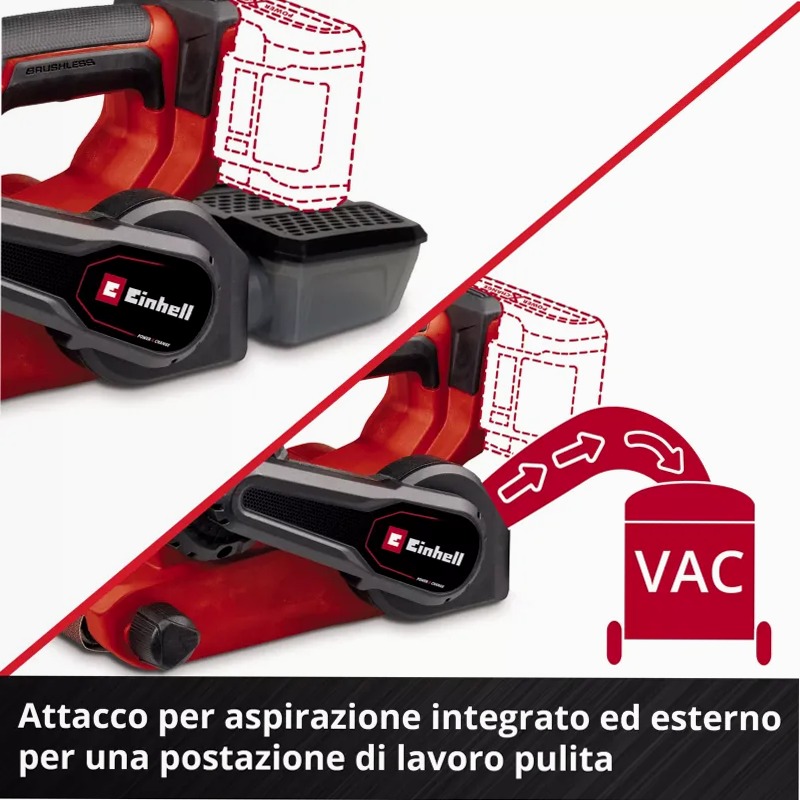 Einhell Levigatrice a Nastro a Batteria TP-BS 18/457 Li BL