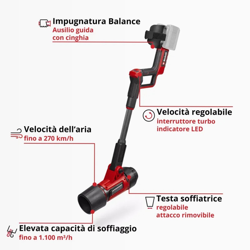 Einhell Soffiatore per foglie a batteria GP-LB 36/270 Li E BL-Solo